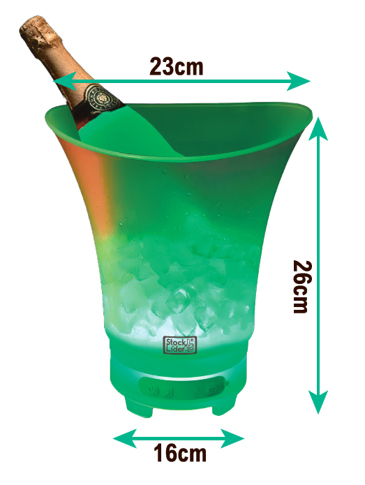 Cubitera De Hielo 5L Con Altavoz y Luz Multicolor Recargable para Fiestas